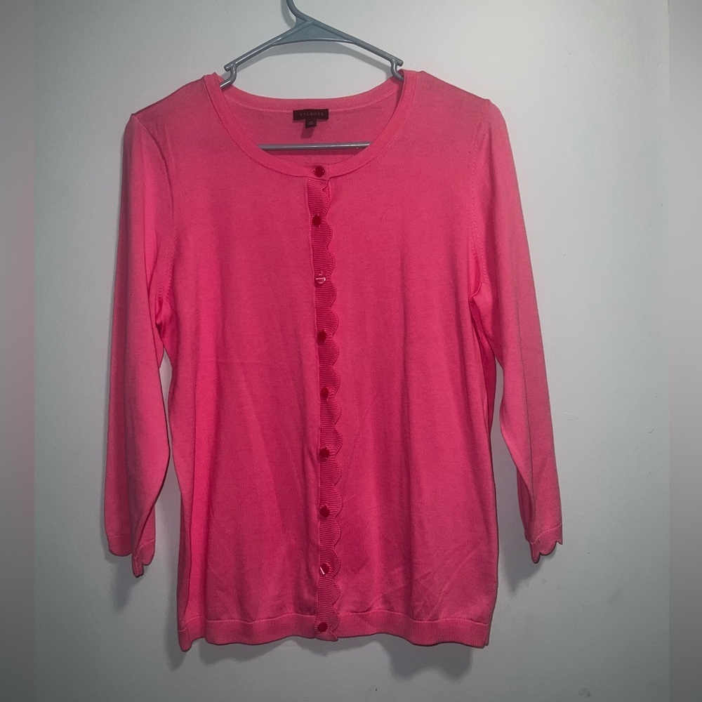 Talbots Bright Pink Button-Down Shirt